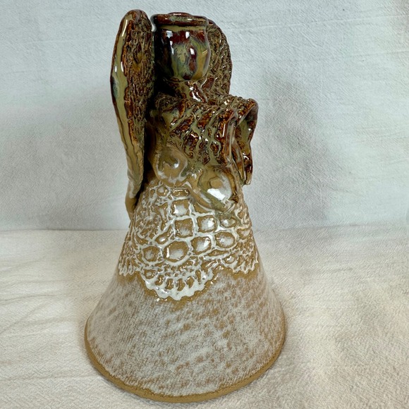 Angel Sculpture T. Puterbaugh Gill Handcrafted Pottery Retired Artist - Picture 2 of 12